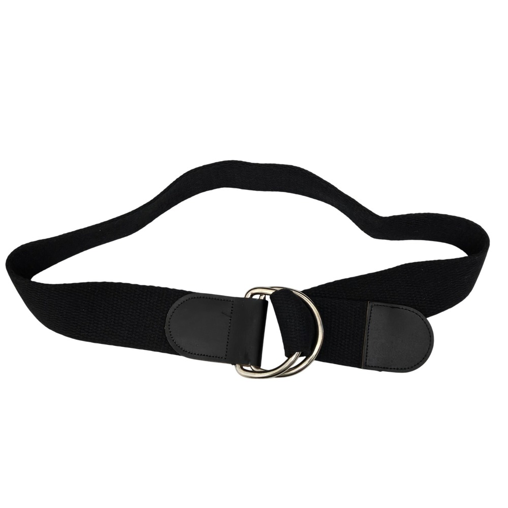 Sam & Max M/L Womens‎ Black Canvas D Ring Belt Casual Adjustable Webbing